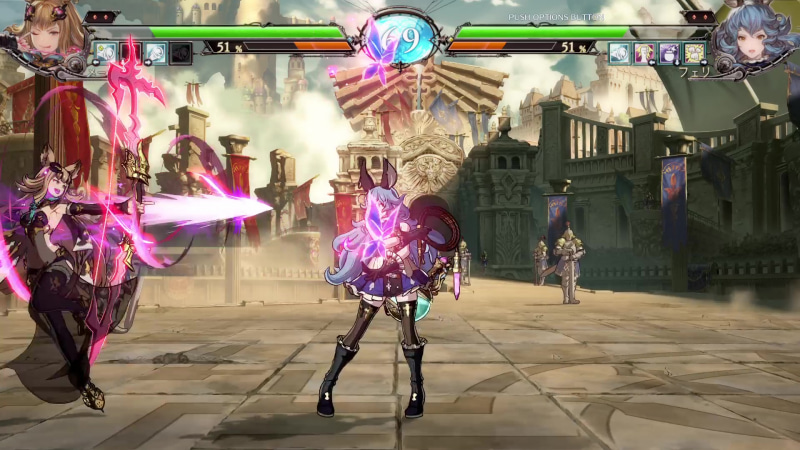 蝶を射貫くと発生する攻撃範囲は縦に長いので、空中の相手も落とせる