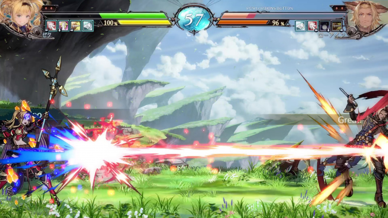 相手の飛び道具を打ち消すインフィニット・ワンダーズ。発生も早く、端まで伸びるので、遠距離での主力技になる