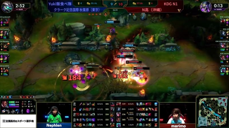 勝負を決めた集団戦。不利な状況にもかかわらずmarimo選手が魅せた