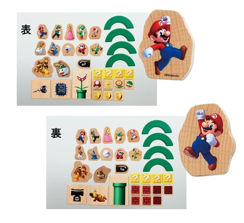 スーパーマリオの木製知育玩具「スーパーマリオ コースター」と