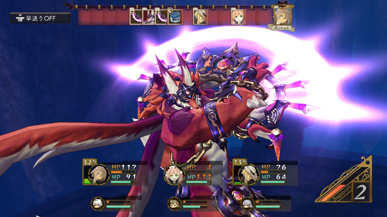 「持たざる者の宮殿」の奥に続く、採取地「宮殿の奥地」最深部に待ち受けているボス。これまで遭遇してきた敵とはケタ違いの強さが、エスカとロジーたちに立ちはだかる