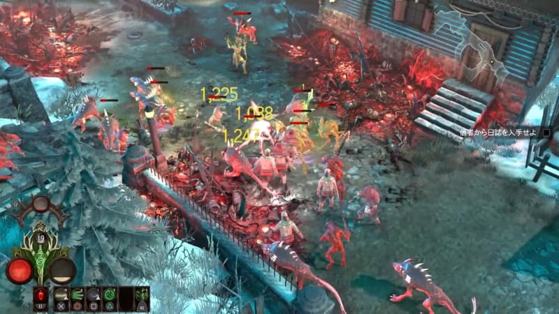 画面を埋め尽くさんばかりに襲い掛かってくる敵を無我夢中で殺していく筆者。あぁ、気持ちがいいぜぇ！（昏い目）