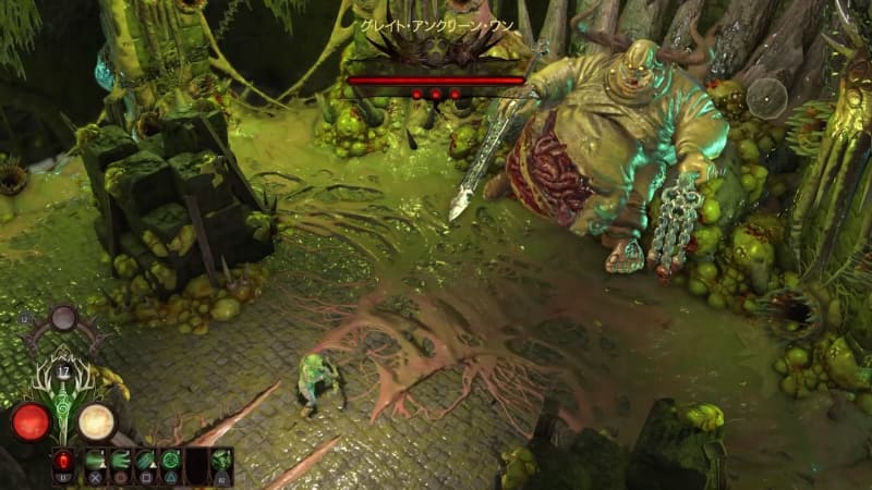 腐敗と絶望の神ナーグルの力を授かり降臨した「グレート・アンクリーン・ワン」。はらわた丸見えのビジュアルがマジでキモい！