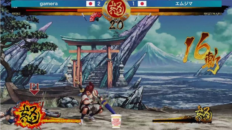 大技を食らい逆転されるも、冷静に対処して勝ちを掴んだgamera選手