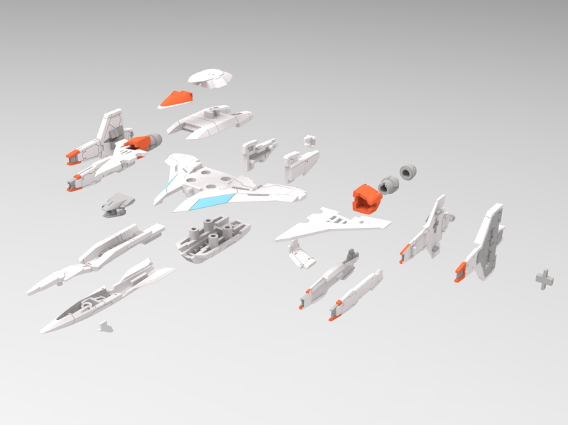 ギャラガ・ファイターの3DCAD