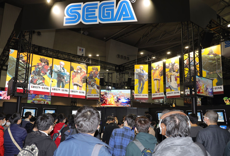 複数のタイトルから好きなゲームを選んでプレイできたが、全体の9割は「GUILTY GEAR -STRIVE-」をプレイしていた