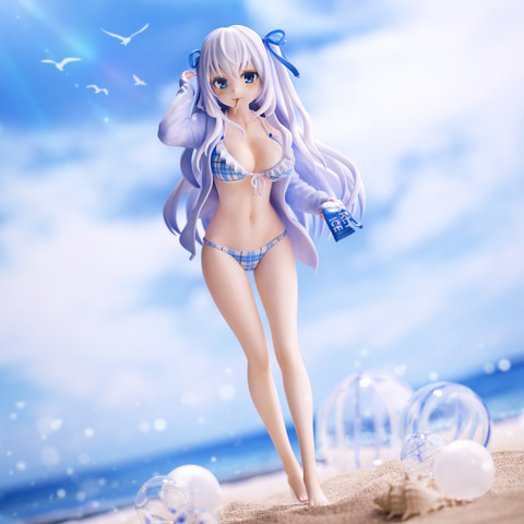 米白粕イラスト『blue』 完成品 フィギュア ユニオンクリエイティブ 口に咥えたアイスの棒がなんともセクシー！ 米白粕氏が描く