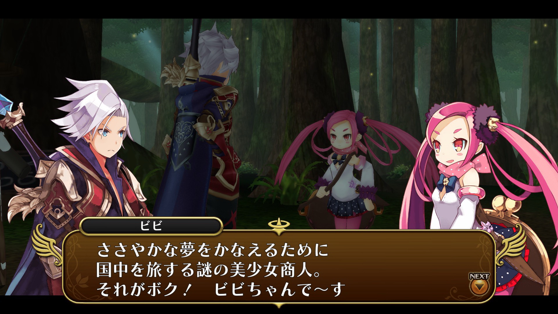 ビビはダンジョンや町に神出鬼没。たまに大事なアイテムを売っていることも