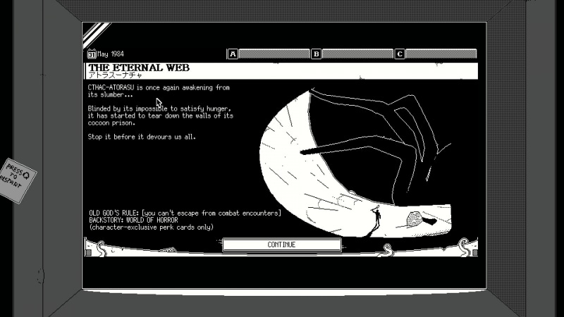 「戦闘から逃げられない」など、古き神によって固有の縛りルールは異なり、違うプレイ感覚を味わえる