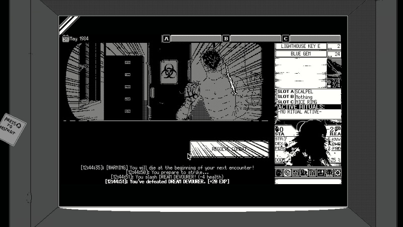 運が悪いと武器が手に入る前に戦闘に突入し、ボスにあっさり殺されることも。そんなマゾッ気のある面白さも本作の醍醐味だ