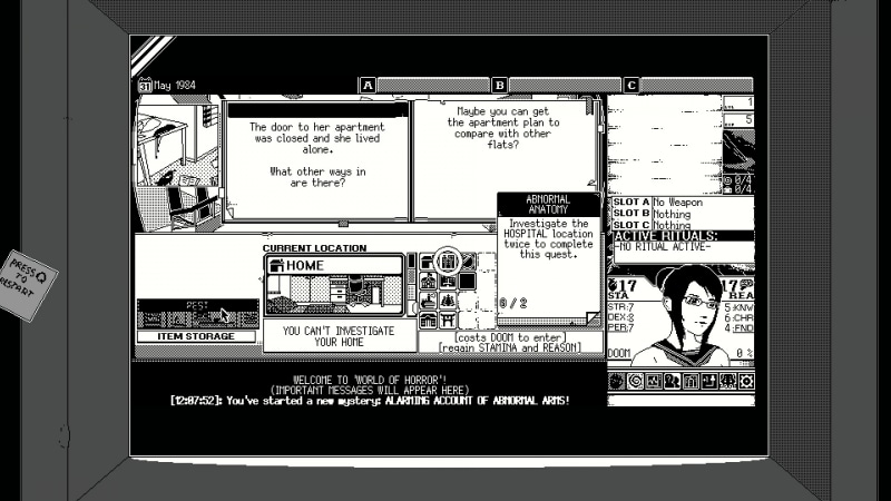 調査はテキストベースで進むので多少の英語力は必要だが、基本的には丸印が付いた場所を調べていけば問題ない