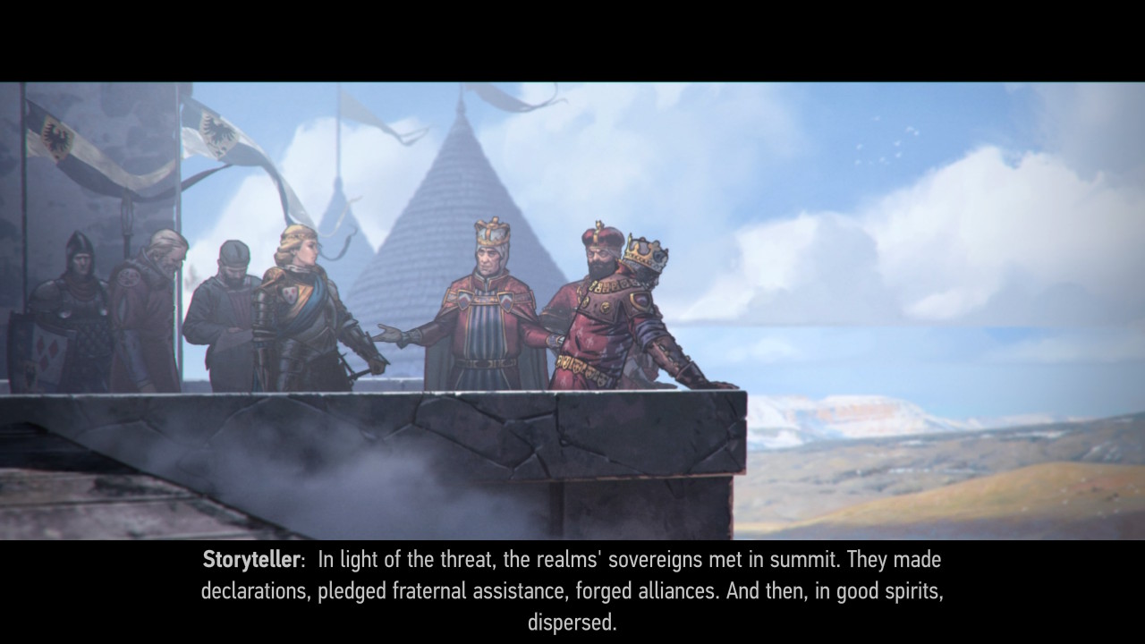 最初は、青空で希望満々で冒険へ出かけて、のんびりと平凡の景色を楽しめる