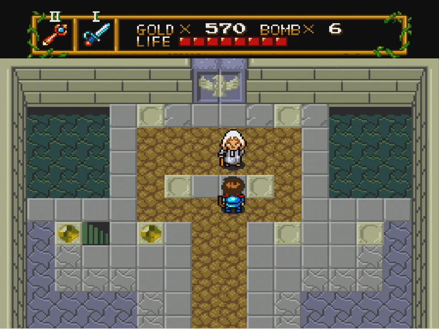 メダリオンが2つ集まるごとに、新たな世界に行ける階段が現われる。2つめの世界は「地下」の世界だ