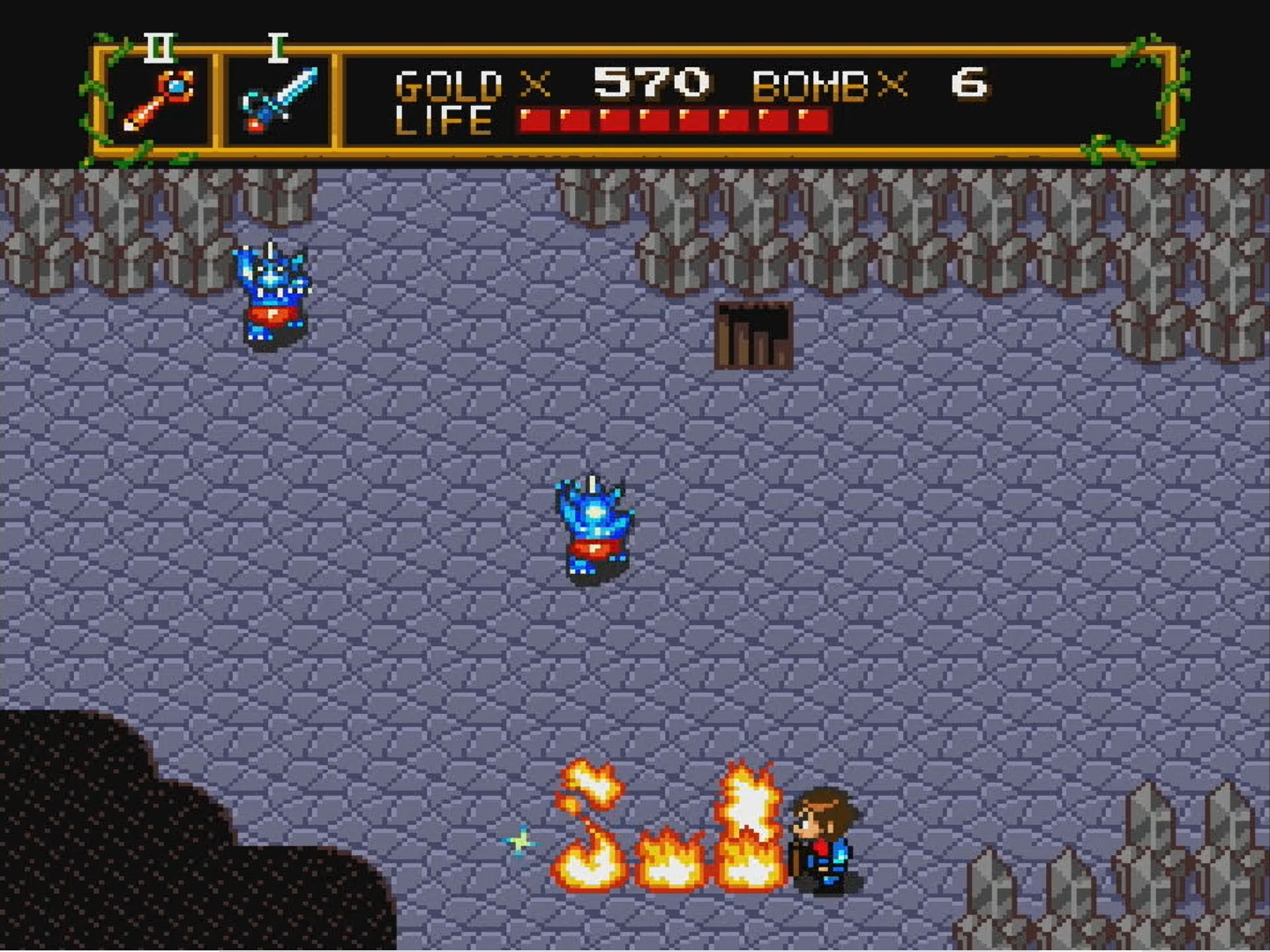 メダリオンが2つ集まるごとに、新たな世界に行ける階段が現われる。2つめの世界は「地下」の世界だ