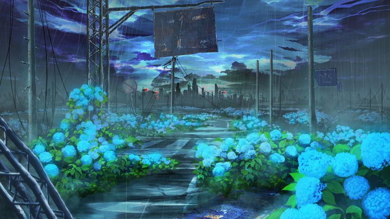 少女の心の状態が地獄の風景に影響し、暗く儚い世界が広がる