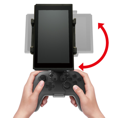 縦画面のマウントも可能！ Switch Proコントローラーに本体を固定