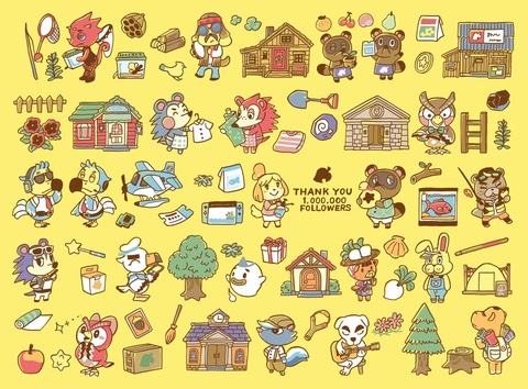 どうぶつの森」公式Twitter、フォロワー100万人突破を記念し画像を公開
