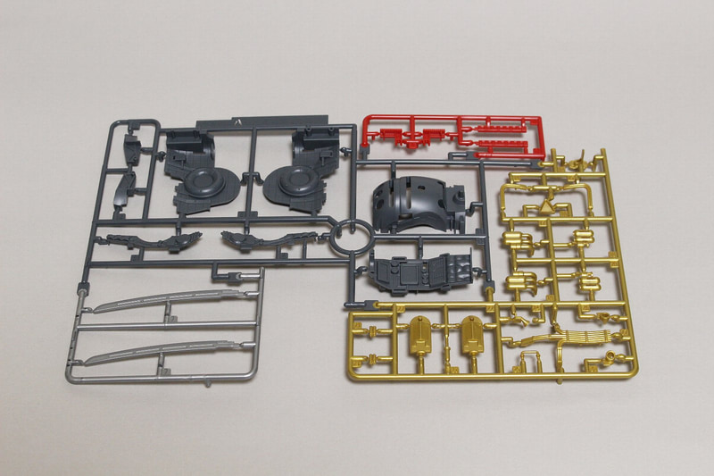 Aパーツ。内装、外装のパーツ、武器などを“いろプラ”にて成形