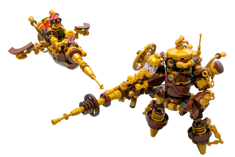 レゴブロックでスチームパンクの世界観を表現