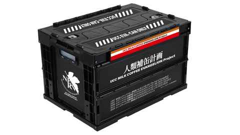 エヴァンゲリオン ucc コラボ Tシャツ エヴァンゲリオン』折りたたみコンテナやTシャツ、エヴァ缶イラスト