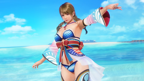 露出率“高め”な和風水着！ 「DOAXVV」、新SSR水着「恋風天舞」を実装