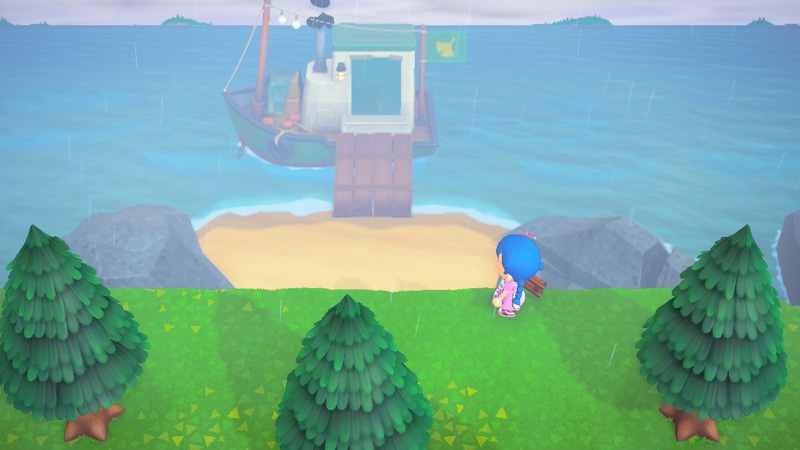 島に突然怪しげな船が出現