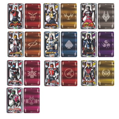 仮面ライダーシリーズ PIICA バラ売り可能 ICカードに重ねると「仮面ライダー」が光る！ 「仮面ライダーシリーズ