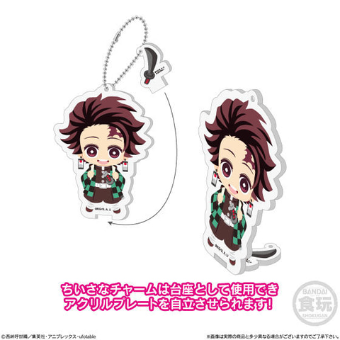 【未開封】鬼滅の刃 豆菓子チャーム コンプリートセット　全15種 食玩「鬼滅の刃 全員集中! みつめてアクリルチャーム」発売、炭治郎