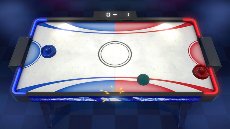 <strong class="em ">エアホッケー</strong>：空気で浮かせたパックを打ち合うゲーム