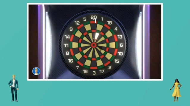 Joy-Conをダーツの矢に見立ててプレイする