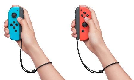 Joy-Conを画面に向けて的を狙いプレイする