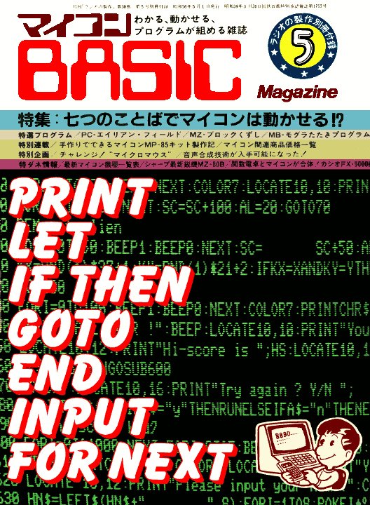 「エイリアンフィールド 3671 特別版」に復刻収録されたマイコンBASICマガジン1981年5月号（の表紙）