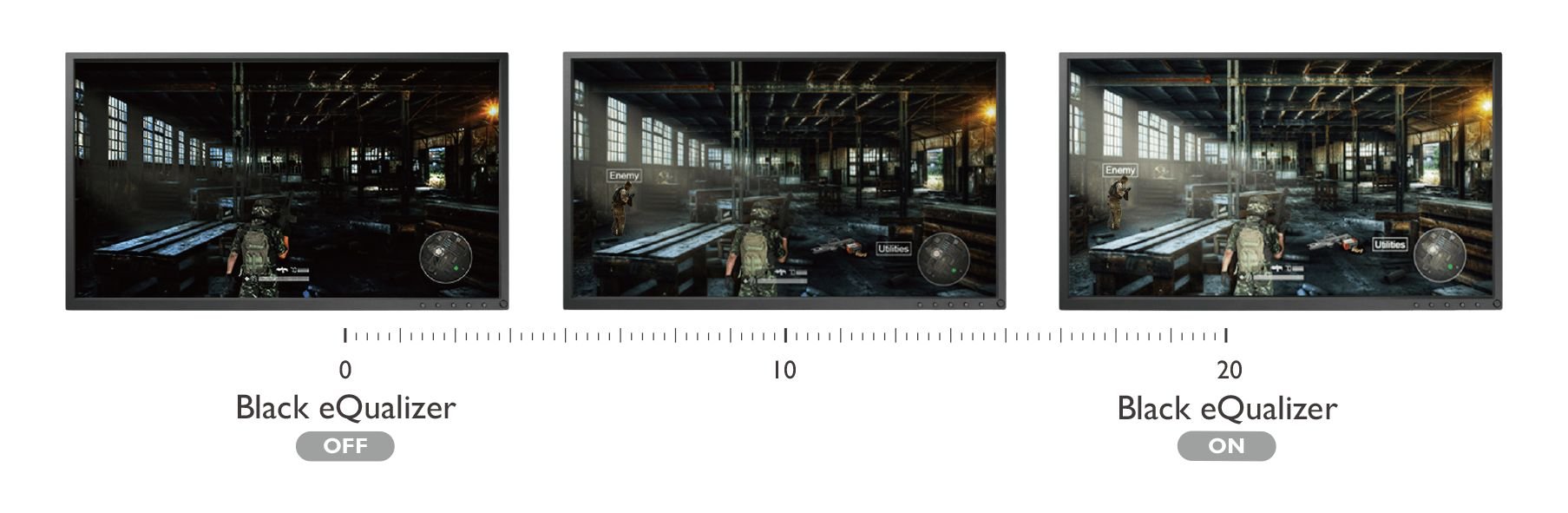 黒いシーンの視認性を上げる「Black eQualizer」