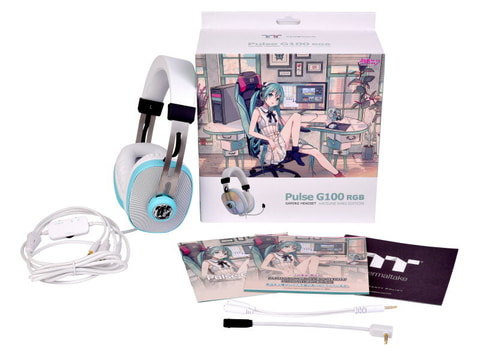 新品未開封品　初音ミクコラボG100 RGB ヘッドセット ThermaltakeThermaltake Pulse G100 RGB Gaming Headset