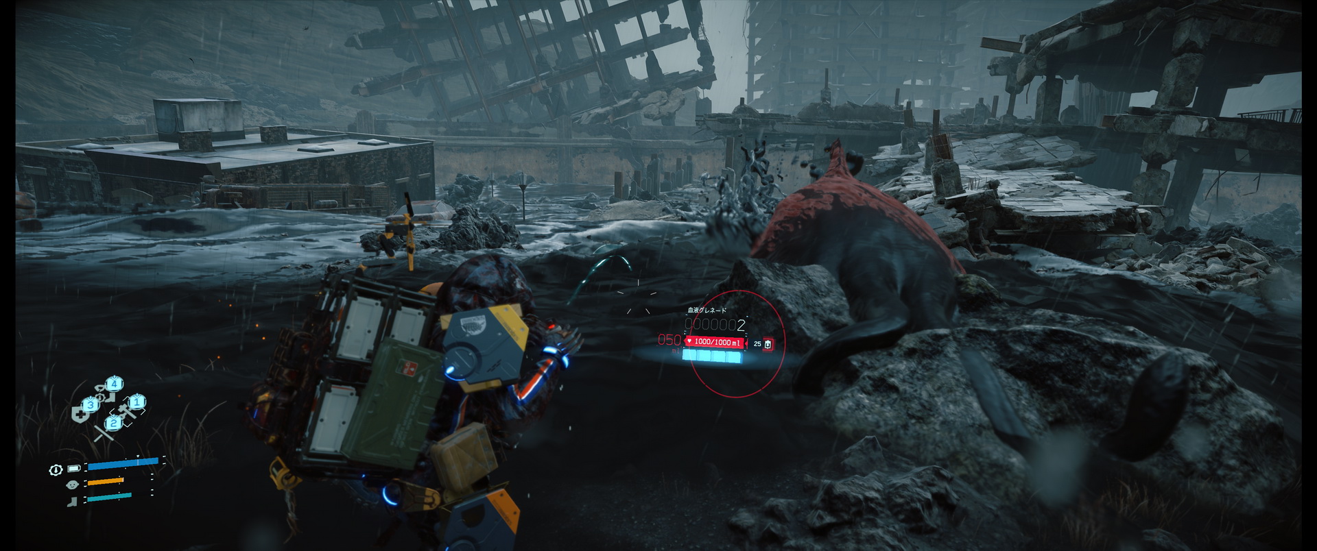 BTとの戦いが避けられない廃シェルターでの戦闘シーン