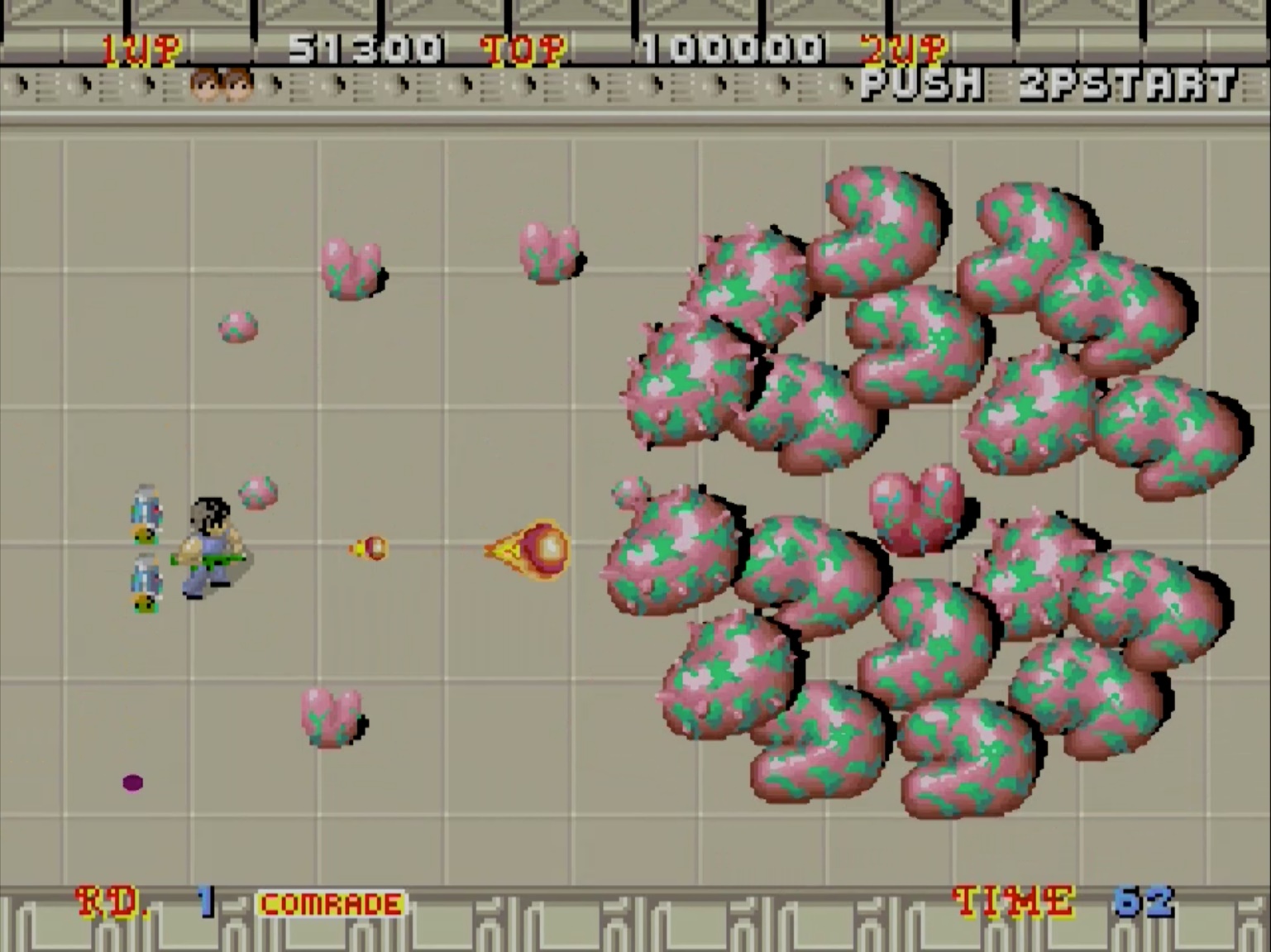 ホラーテイストアクションシューティングゲーム。エイリアンに侵略され、迷路となった宇宙船や宇宙基地を舞台に、囚われた16人の仲間を救出して脱出だ！