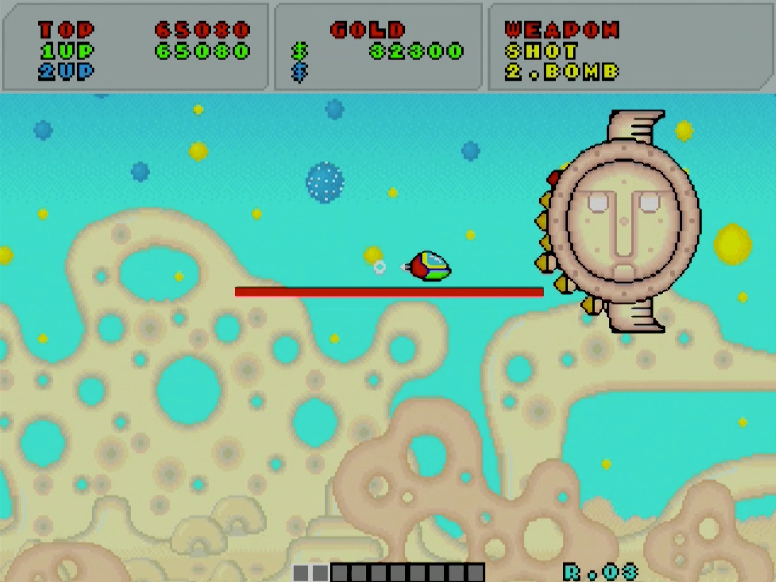 セガを代表する横スクロールシューティング。奪われたコインを取り返し、オパオパの機能アップパーツを購入！ 正体不明の敵の野望を打ち砕け！