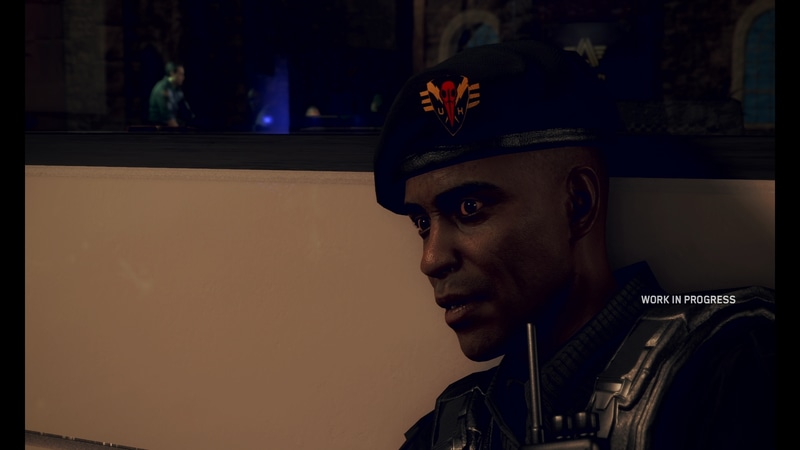 Gabriel操作時でのカットシーンの一部。数ある市民のひとりとは思えないほど、表現の精度がとても高い