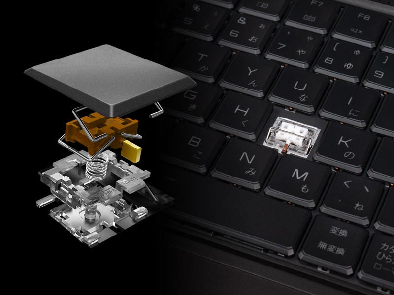 メンブレン方式からメカニカルスイッチへ刷新