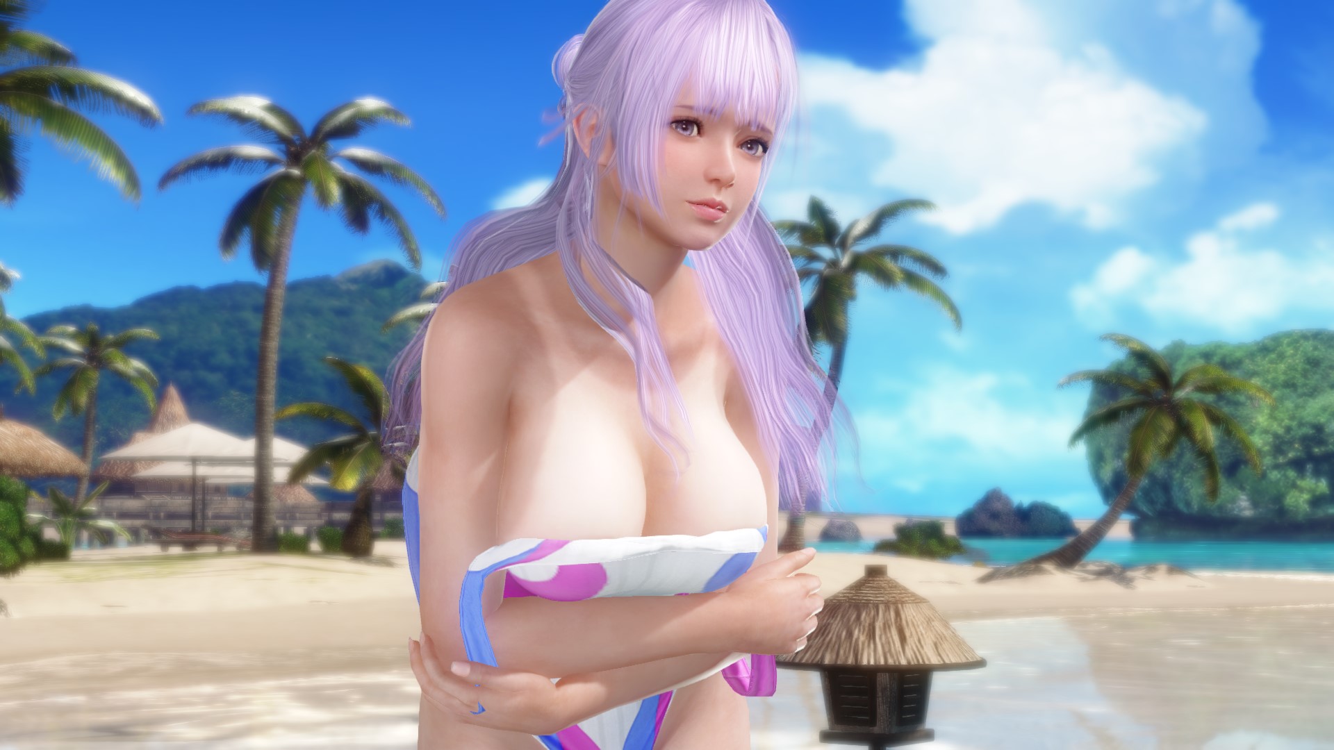 着くずれでもはや健康的な要素は皆無。恥じらいの表情もたまらない