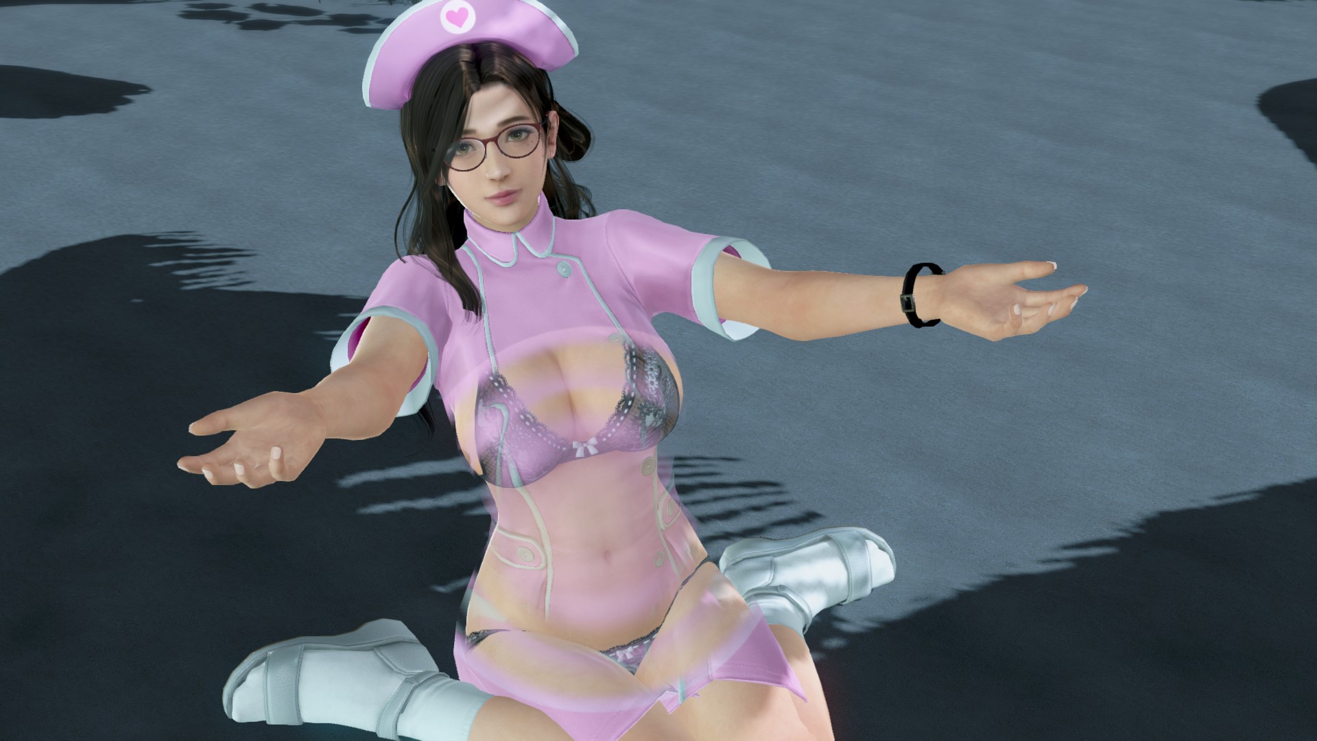 一瞬だけ中身が丸見えに！　もっと見せろ！