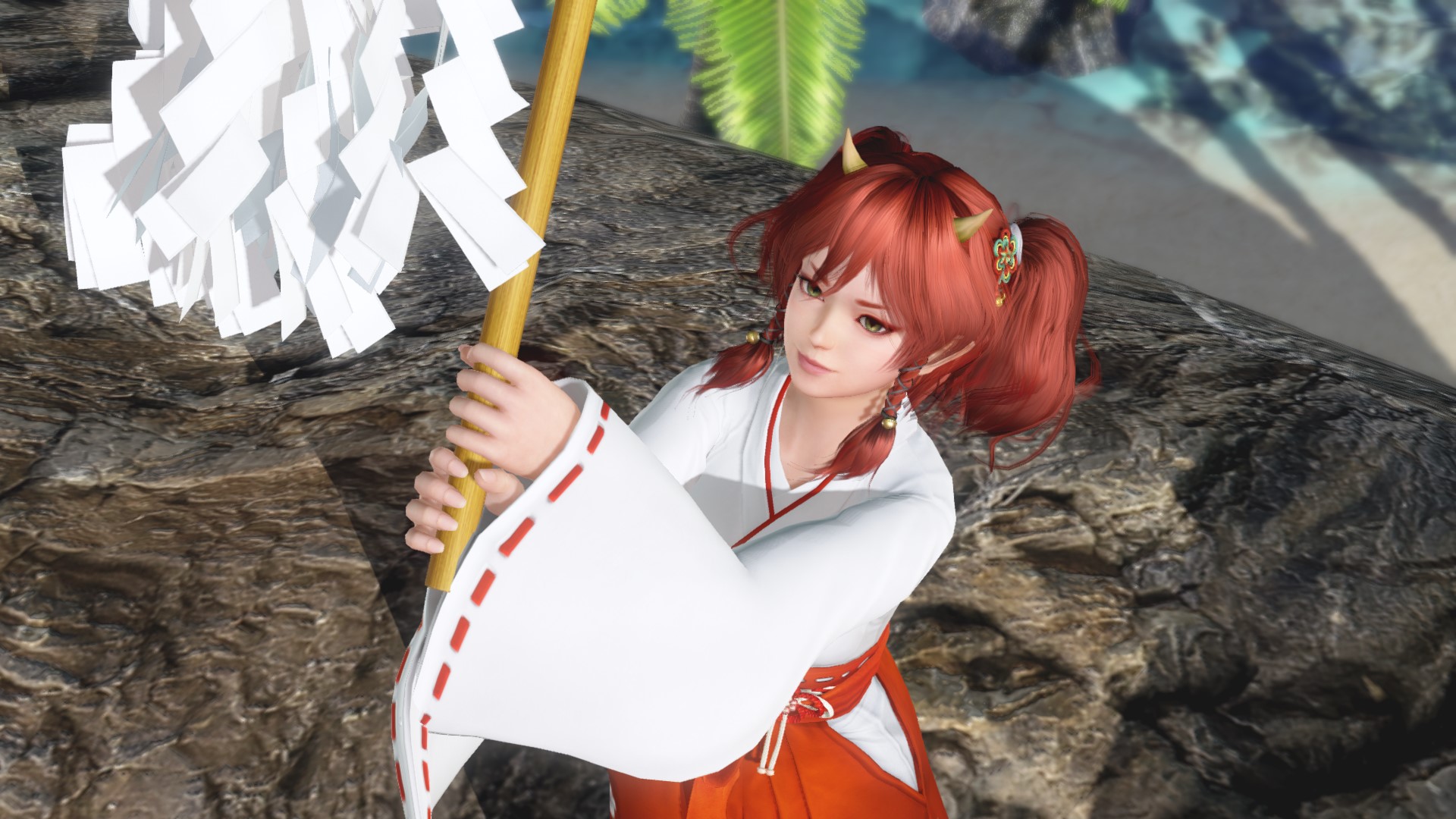 無邪気に大幣をブンブン振る姿も微笑ましい