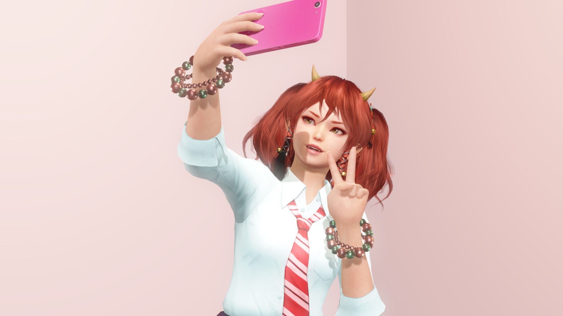 スマホやゲームを持たせれば、まさに今時の女子校生