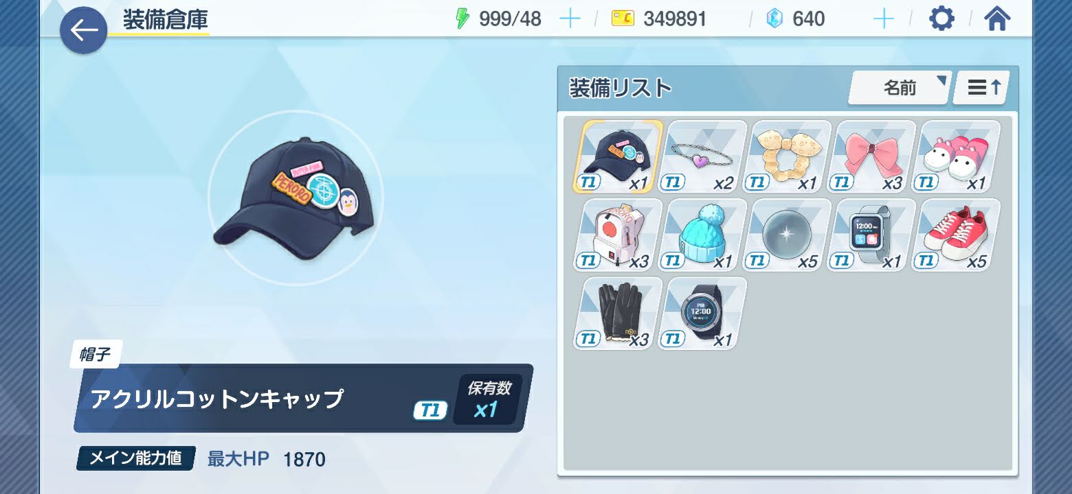 装備できる物はキャラクターによって違うが、戦況に与える影響は大きい。