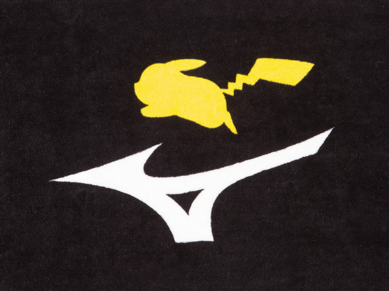 ピカチュウのシルエットと「MIZUNO」のロゴのデザイン