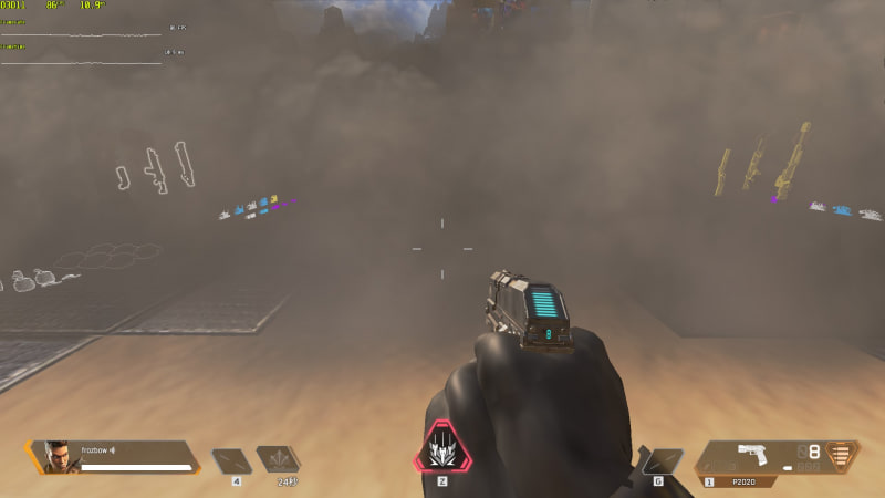 同様にスモークを炊くと85fps前後に低下。描画が重くはなるが、60fpsを割り込んでいないのでまだプレイは快適だ