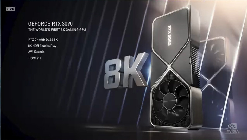 新しいGeForce RTX 30シリーズは8K出力や8Kの動画再生に対応している