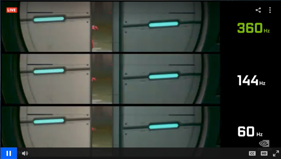 360Hzのリフレッシュレートに対応したG-SYNC対応ディスプレイが今秋に市場に投入される