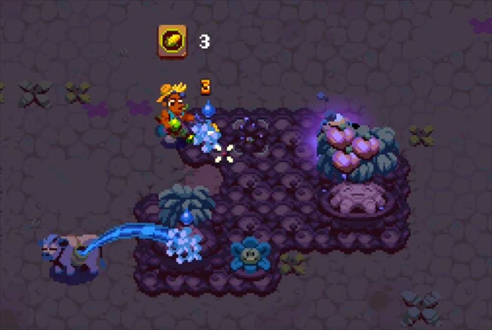 自動で作物に水をやってくれる牛は、かなり重要な存在。優先的にとっていきたい