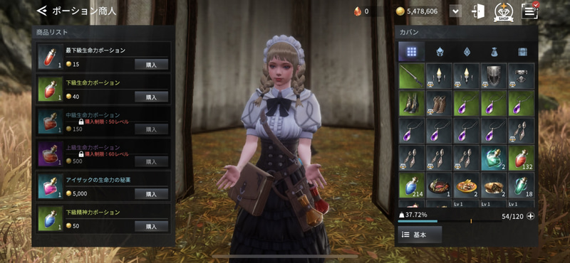 ポーションの補給はさすがに手動だが最寄りの購入スポットまでの誘導もありわかりやすい